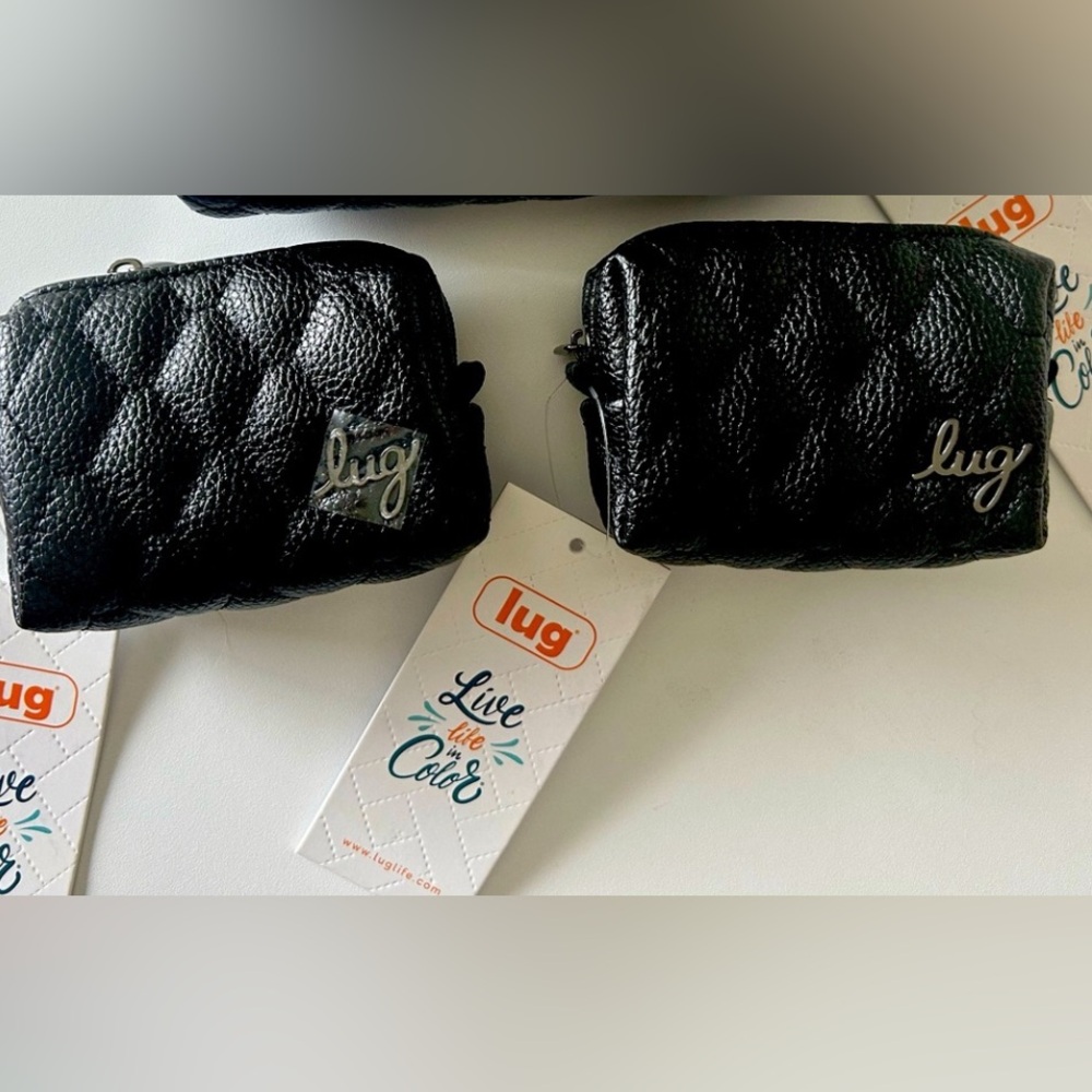 NWT 🔥Black Choo Choo mini VL pill box Vegan Leather